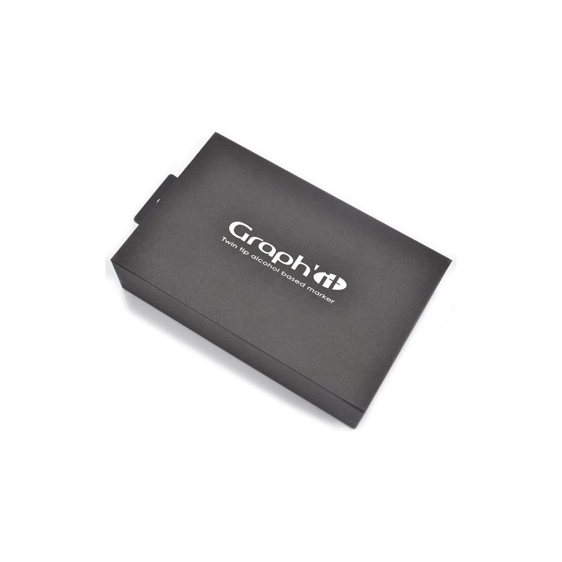 Materiais Belas Artes - Caixa 12 Marcadores de ponta dupla, cores clássicas, Graph\'it | totenart.com