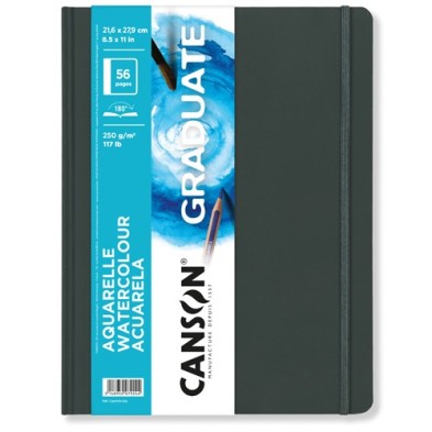 Materiais Belas Artes - Canson Graduate Aquarela Bloco, 28f., 250 gr., 21,6x27,9 cm | totenart.com