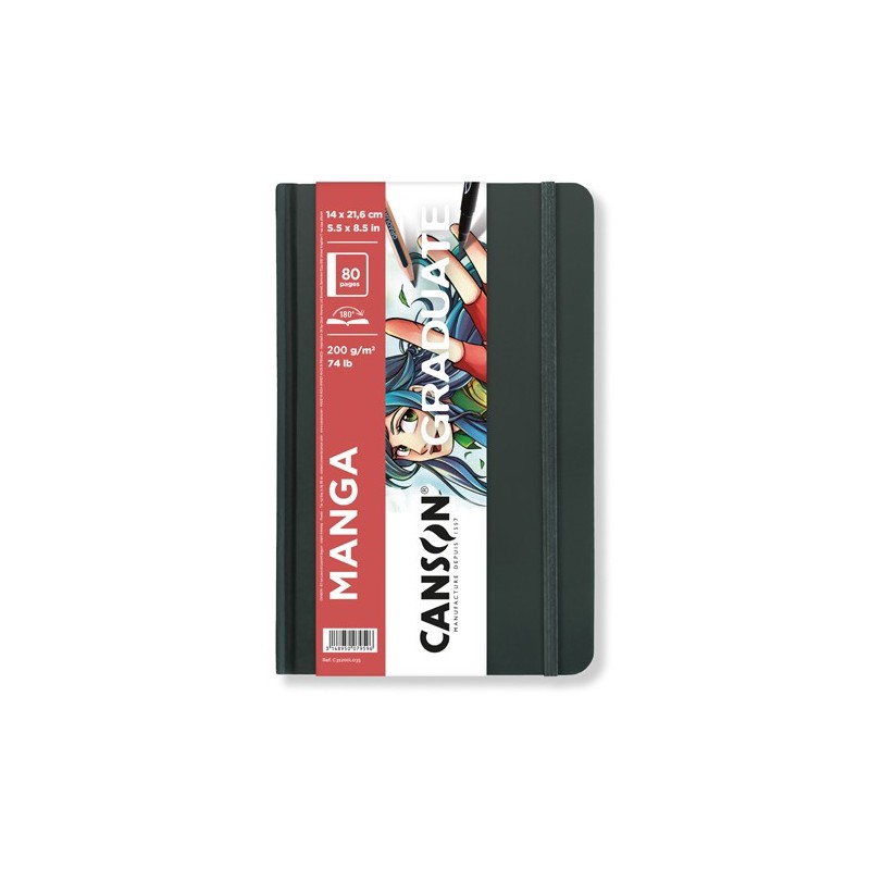 Materiais Belas Artes - Canson Graduate Manga Bloco, 80f., 200 gr., 14x21,6 cm | totenart.com