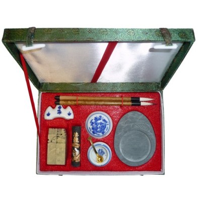 Estojo escritura chinesa 9 peças