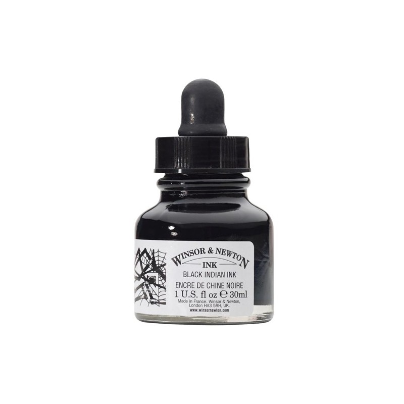 Tinta Desenho (chinesa)  Preto, Winsor & Newton, 30 ml.
