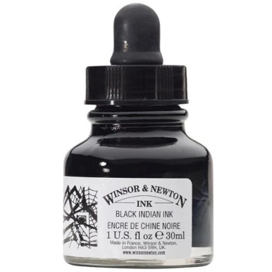 Tinta Desenho (chinesa)  Preto, Winsor & Newton, 30 ml.