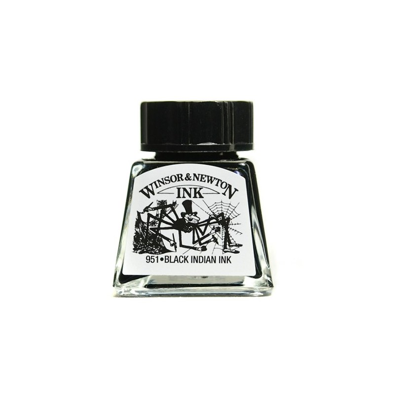 Tinta Desenho, Preto Indio, Winsor & Newton, 14 ml.