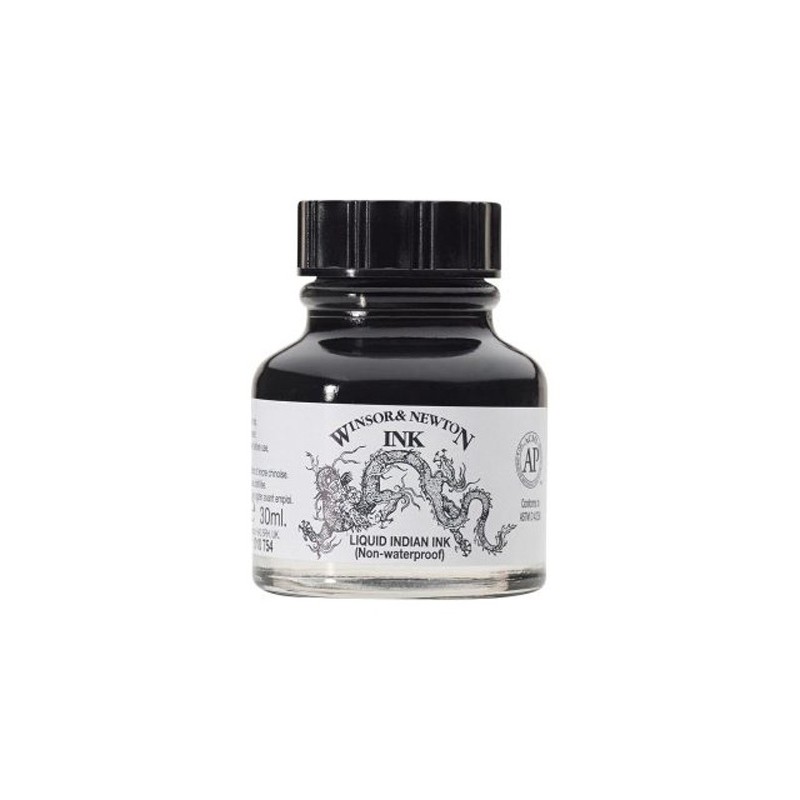 Tinta Desenho (chinesa)  Preto, Winsor & Newton, 30 ml.