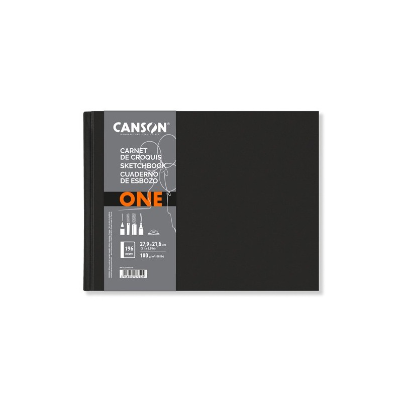 Materiais Belas Artes - Canson ONE caderno de desenho (Capa Dura), 196f., 100 gr., 29,7x21,6 cm | totenart.com