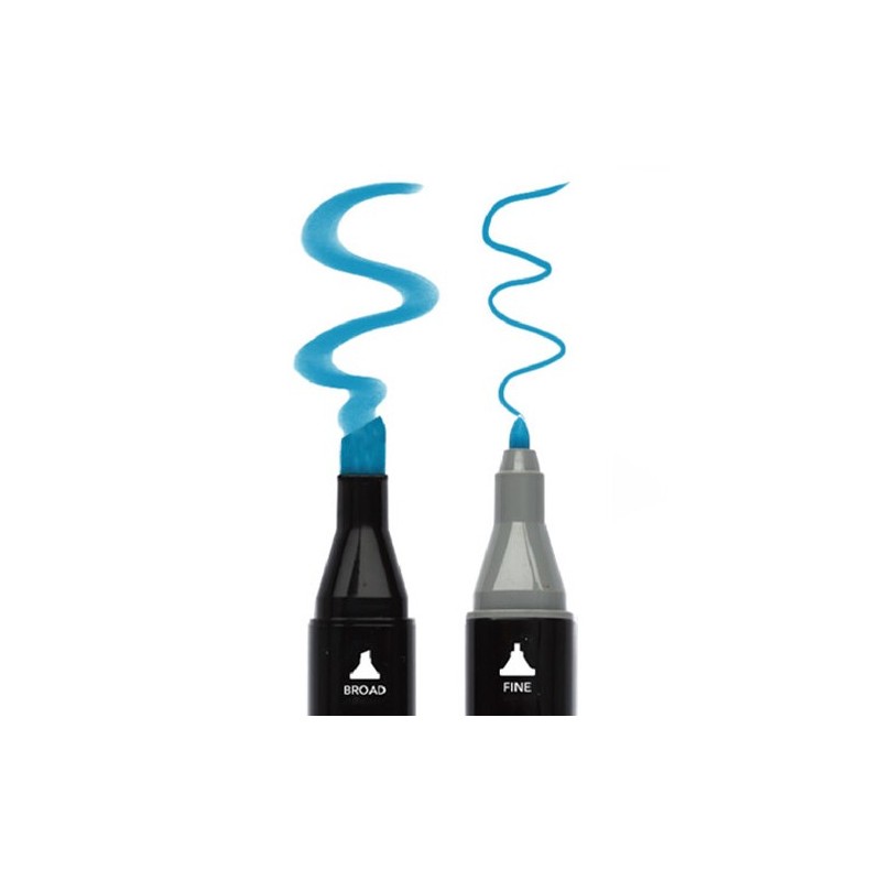 Materiais Belas Artes - Estojo 120 marcadores de álcool de ponta dupla + Bloco | totenart.com