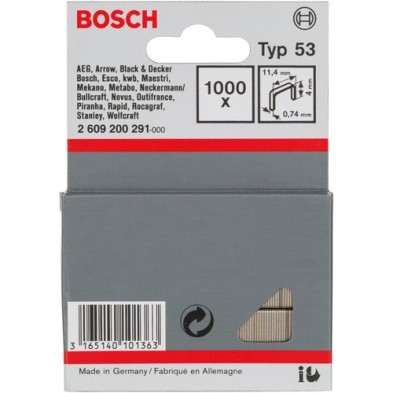 Materiais Belas Artes - Grampas typ 53 Bosch, caisa 1000 uds. | totenart.com