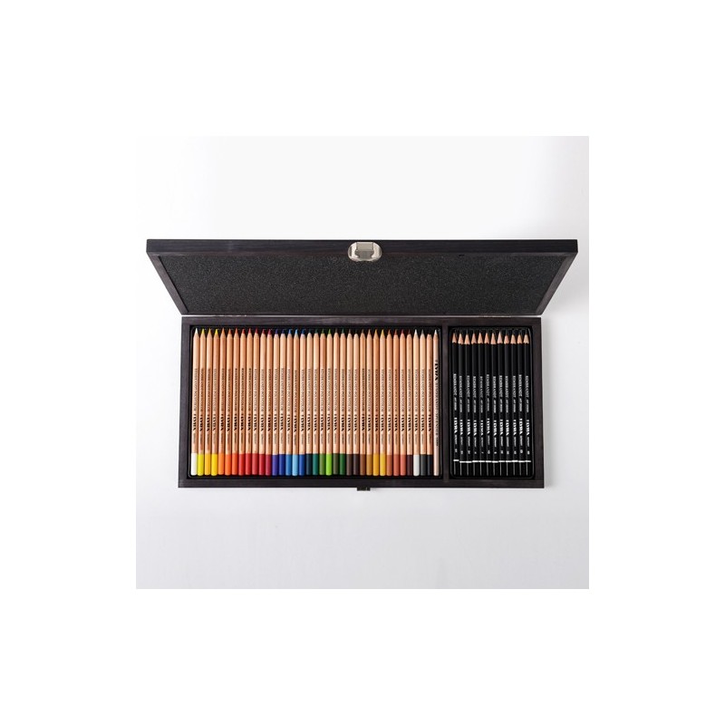 Materiais Belas Artes - Caixa de madeira Polycolor & Art design 49 peças, Lyra | totenart.com