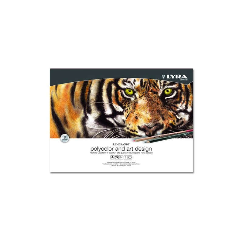 Materiais Belas Artes - Caixa de madeira Polycolor & Art design 30 peças, Lyra | totenart.com