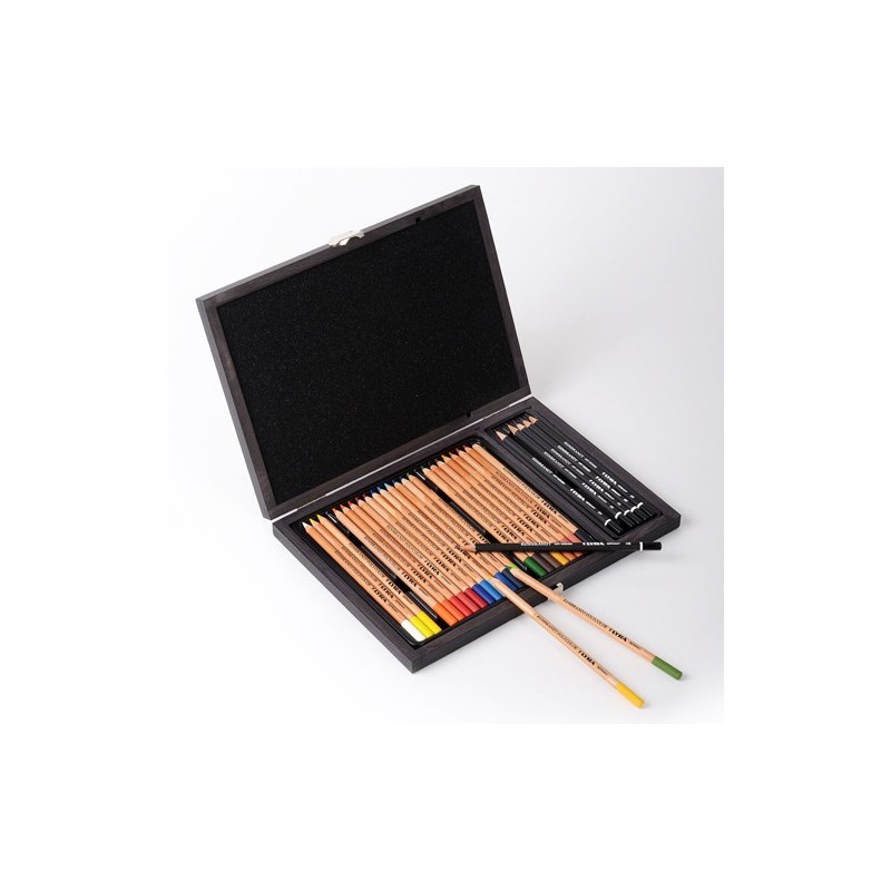 Materiais Belas Artes - Caixa de madeira Polycolor & Art design 30 peças, Lyra | totenart.com