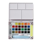 Materiais Belas Artes - Caixa aquarela Sakura Koi 24 médias pastilhas com pincel de água recarregável + Iridescente Médio | tote