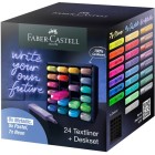 Materiais Belas Artes - Conjunto de 24 marcadores Textliner Faber-Castell | totenart.com