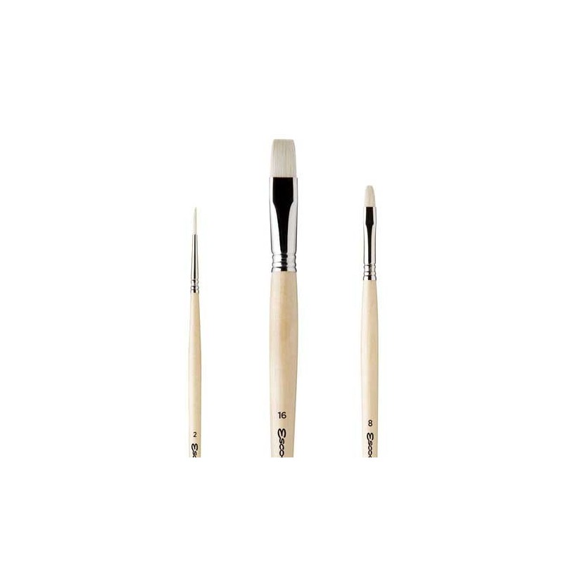 Materiais Belas Artes - Conjunto de artista Antonio López Garcia, 3 pincéis para óleo e acrílico Escoda | totenart.com