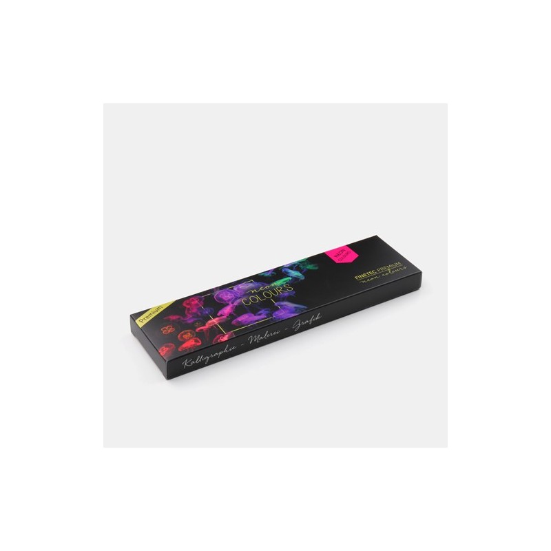 Materiais Belas Artes - Caixa aquarela Finetec Premium 6 cores neon | totenart.com