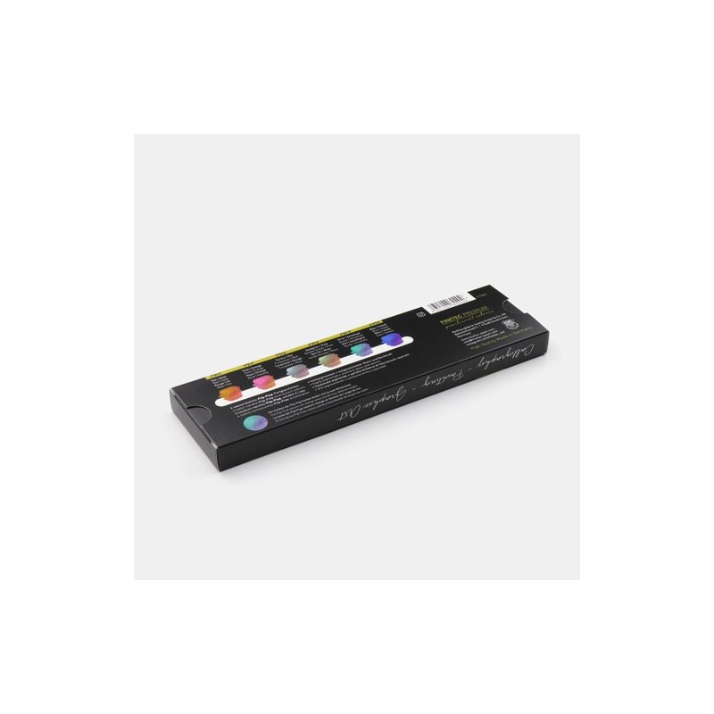 Materiais Belas Artes - Caixa aquarela Finetec Premium 6 cores peroladas \"Flip Flop\" | totenart.com