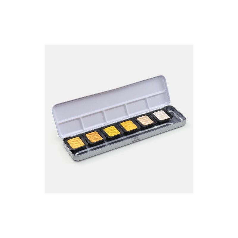 Materiais Belas Artes - Caixa aquarela Finetec Classic 6 cores peroladas \"Classic\" | totenart.com