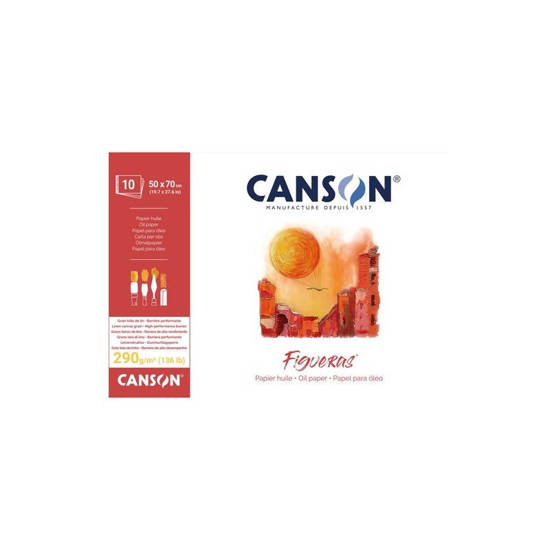 Materiais Belas Artes - Bloco óleo e acrílico Figueras 10h 290gr 50x70cm | totenart.com