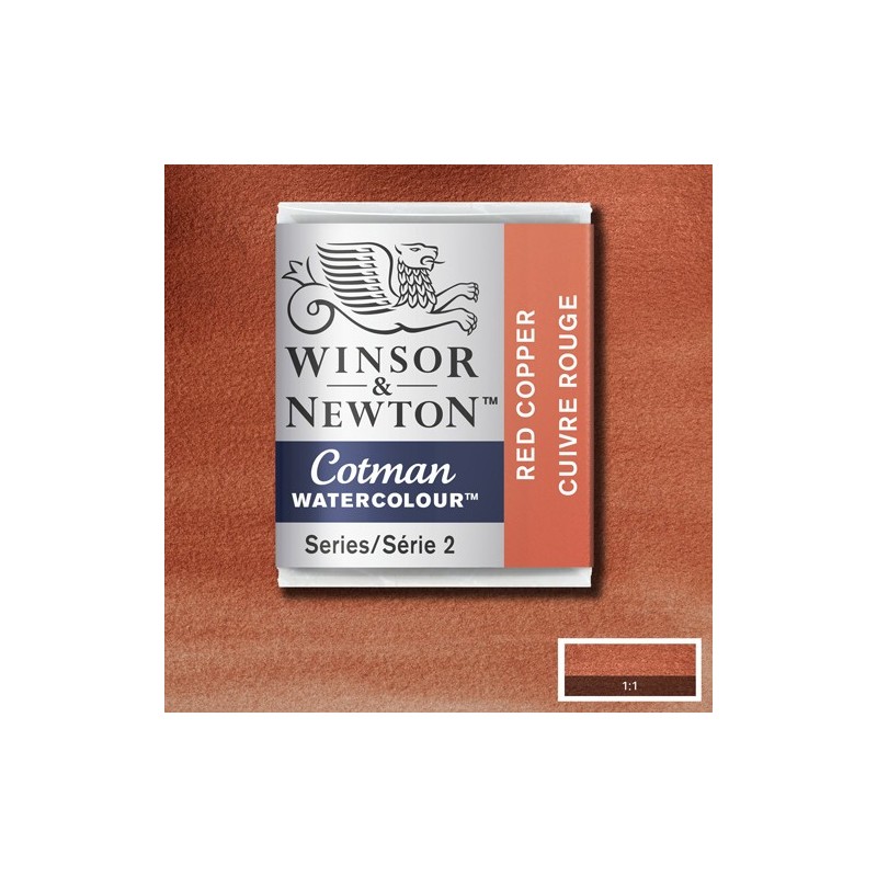 Materiais Belas Artes - Aquarela W&N, 1/2 godet, cobre vermelho | totenart.com