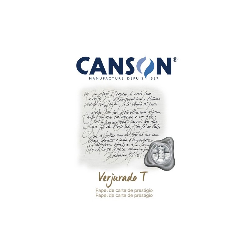 Materiais Belas Artes - Papel Canson Verjurado T, 90 g, 21x29,7 cm (A4), Branco | totenart.com