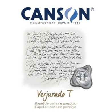 Materiais Belas Artes - Papel Canson Verjurado T, 90 g, 21x29,7 cm (A4), Branco | totenart.com