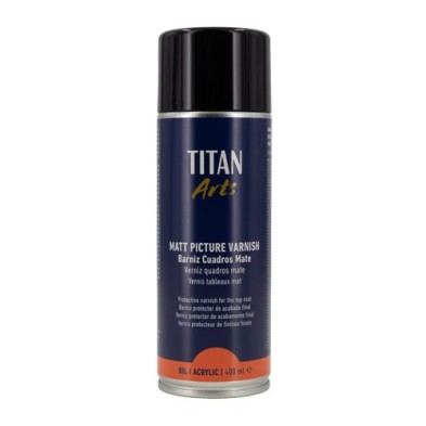 Materiais Belas Artes - Verniz SPRAY Mate Titan para quadros, 400 ml. | totenart.com