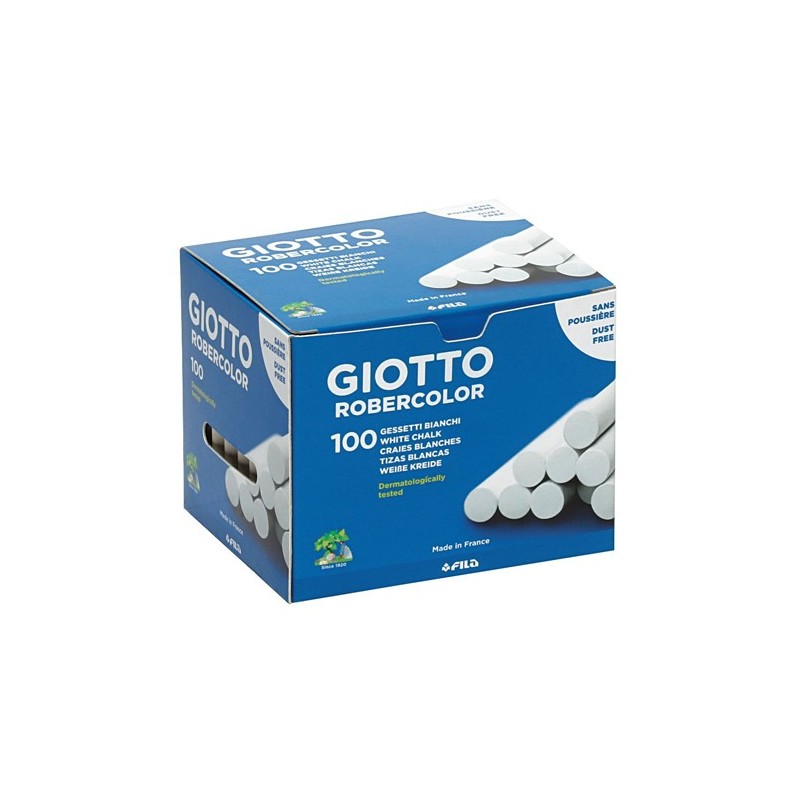 Materiais Belas Artes - 100 giz branco Robercolor Giotto | totenart.com