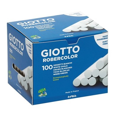 Materiais Belas Artes - 100 giz branco Robercolor Giotto | totenart.com