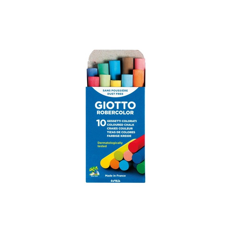 Materiais Belas Artes - 10 giz colorido Robercolor Giotto | totenart.com