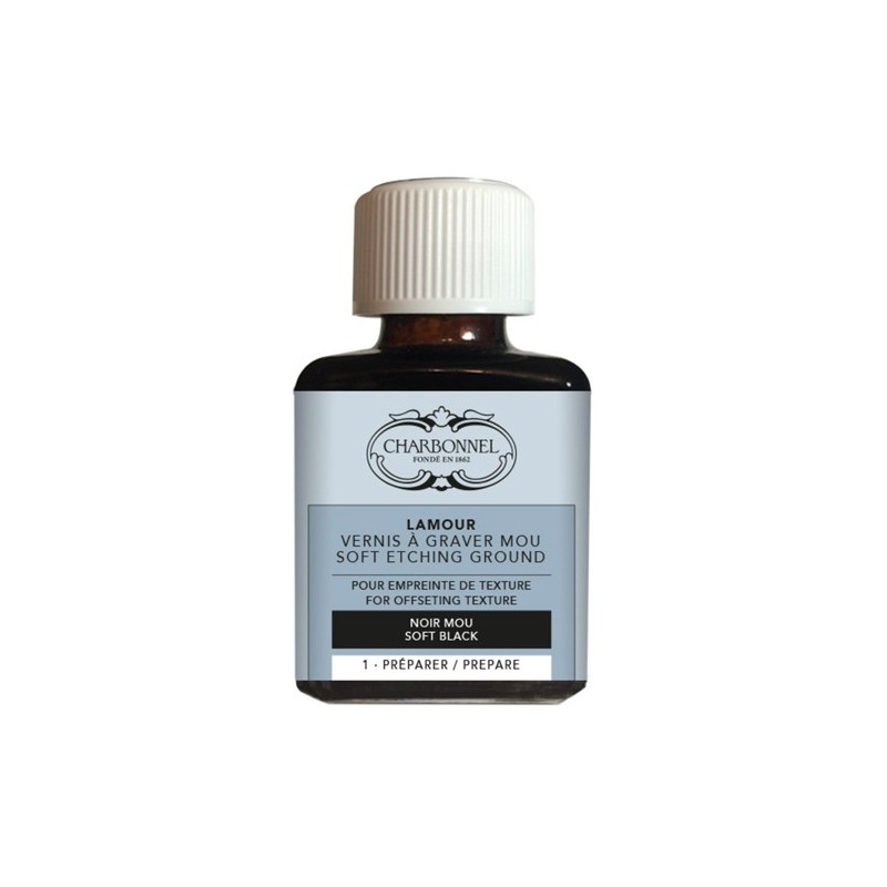 Materiais Belas Artes - Verniz Gravura Preto Macio Charbonnel, LAMOUR, 75 ml | totenart.com
