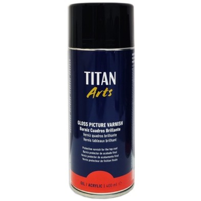 Materiais Belas Artes - Verniz SPRAY brilhante Titan para quadros, 400 ml. | totenart.com