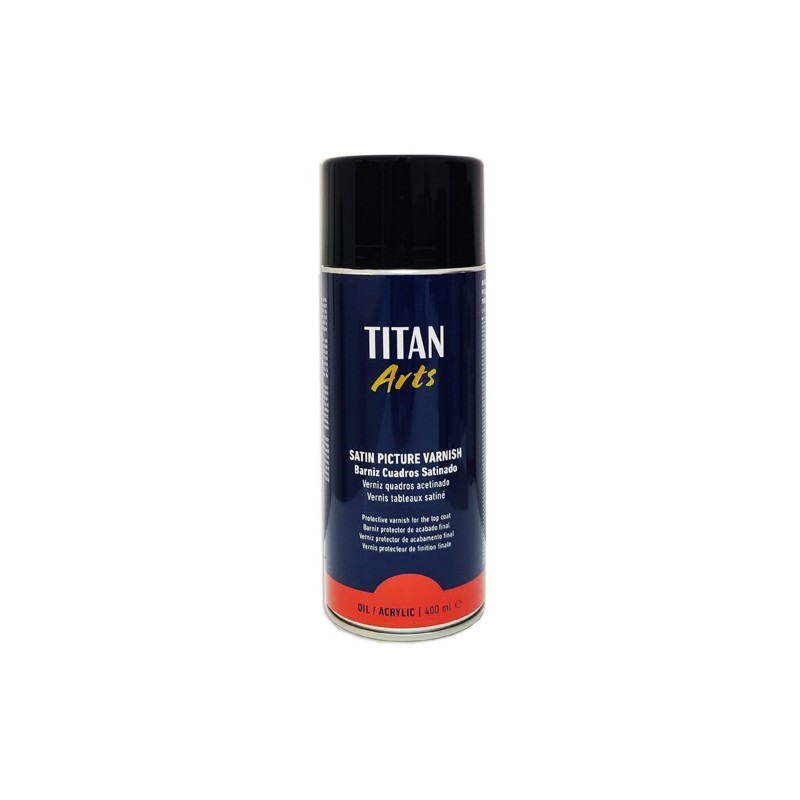 Materiais Belas Artes - Verniz SPRAY Satinado Titan para quadros, 400 ml. | totenart.com