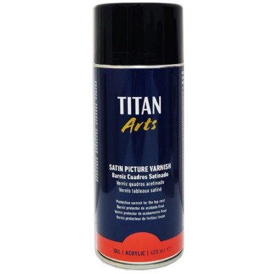 Materiais Belas Artes - Verniz SPRAY Satinado Titan para quadros, 400 ml. | totenart.com