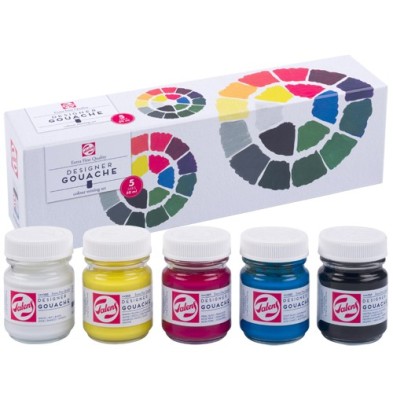 Caja Gouache Talens 5 Tarros de 50ml