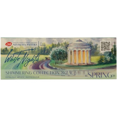 Materiais Belas Artes - Conjunto de 8 godets Shimmering Spring, iridescentes, White Nights | totenart.com