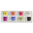 Materiais Belas Artes - Conjunto de 8 godets Shimmering Summer, brilhar, White Nights | totenart.com