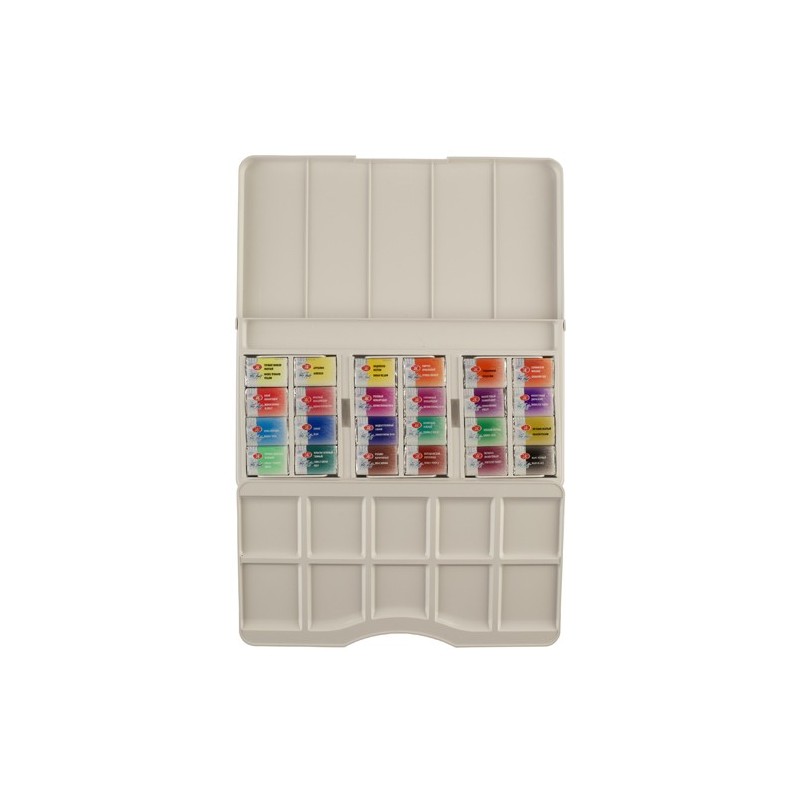 Materiais Belas Artes - Conjunto de 24 godets \"MODERN HISTORY\", caixa de plástico, White Nights | totenart.com