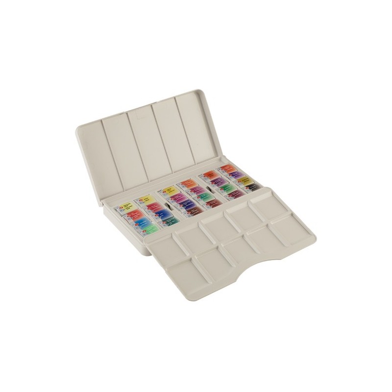 Materiais Belas Artes - Conjunto de 24 godets \"MODERN HISTORY\", caixa de plástico, White Nights | totenart.com