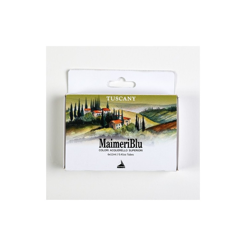 Materiais Belas Artes - Caixa de aquarela MaimeriBlu Tuscany, 6 tubos de 12 ml | totenart.com