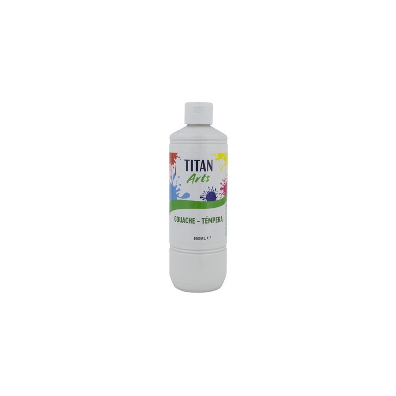 Materiais Belas Artes - Têmpera Guache Titan Arts Branca, 500 ml | totenart.com