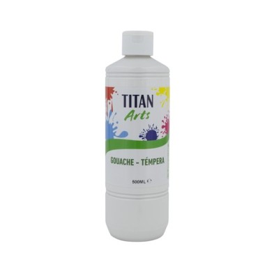 Materiais Belas Artes - Têmpera Guache Titan Arts Branca, 500 ml | totenart.com