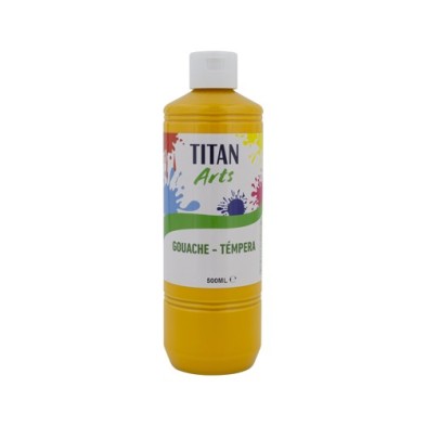 Materiais Belas Artes - Têmpera Guache Titan Arts Amarelo Indiano, 500 ml | totenart.com