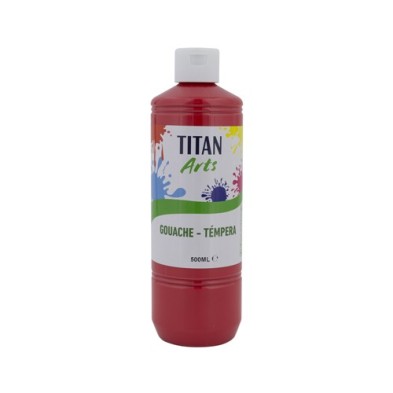 Materiais Belas Artes - Têmpera Guache Titan Arts Vermelhão, 500 ml | totenart.com