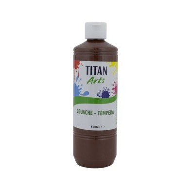 Materiais Belas Artes - Têmpera Guache Titan Arts Castanho Escuro, 500 ml | totenart.com