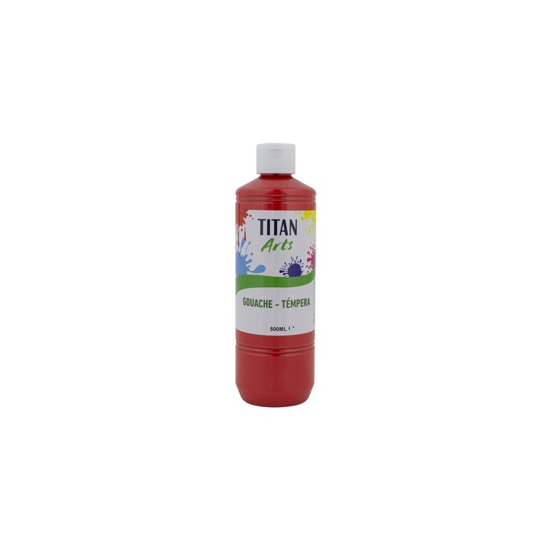 Materiais Belas Artes - Têmpera Guache Titan Arts Vermelho, 500 ml | totenart.com
