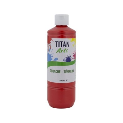 Materiais Belas Artes - Têmpera Guache Titan Arts Vermelho, 500 ml | totenart.com