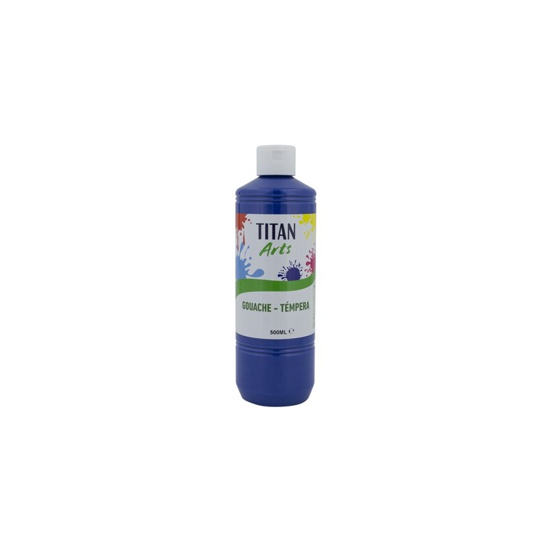 Materiais Belas Artes - Têmpera Guache Titan Arts Azul Escuro, 500 ml | totenart.com