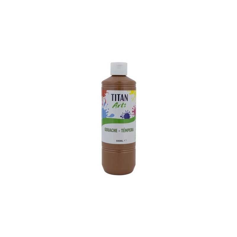 Materiais Belas Artes - Têmpera Guache Titan Arts Castanho Claro, 500 ml | totenart.com