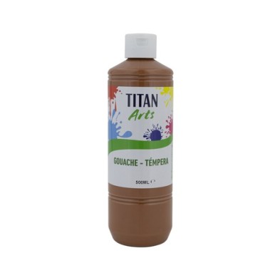 Materiais Belas Artes - Têmpera Guache Titan Arts Castanho Claro, 500 ml | totenart.com