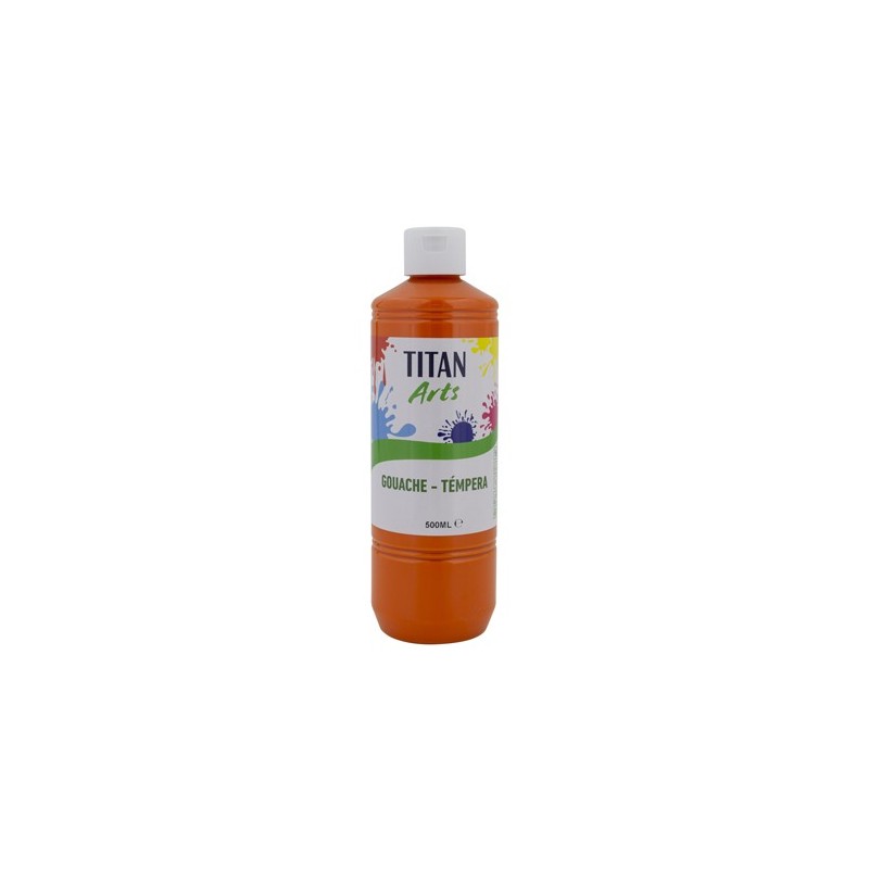 Materiais Belas Artes - Têmpera Guache Titan Arts Laranja, 500 ml | totenart.com