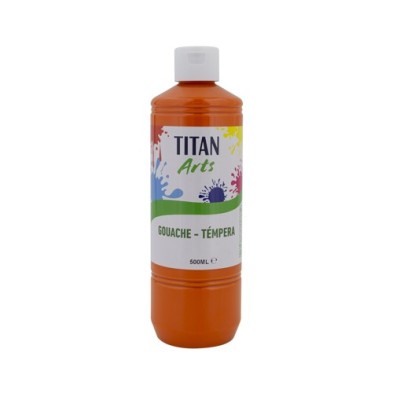 Materiais Belas Artes - Têmpera Guache Titan Arts Laranja, 500 ml | totenart.com